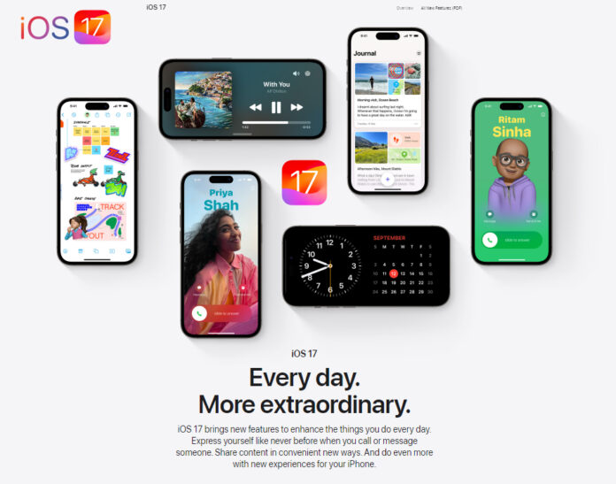 iOS 17 features
