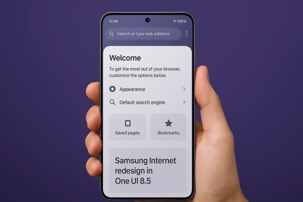 Samsung Internet Redesigned in One UI 8.5 Leak